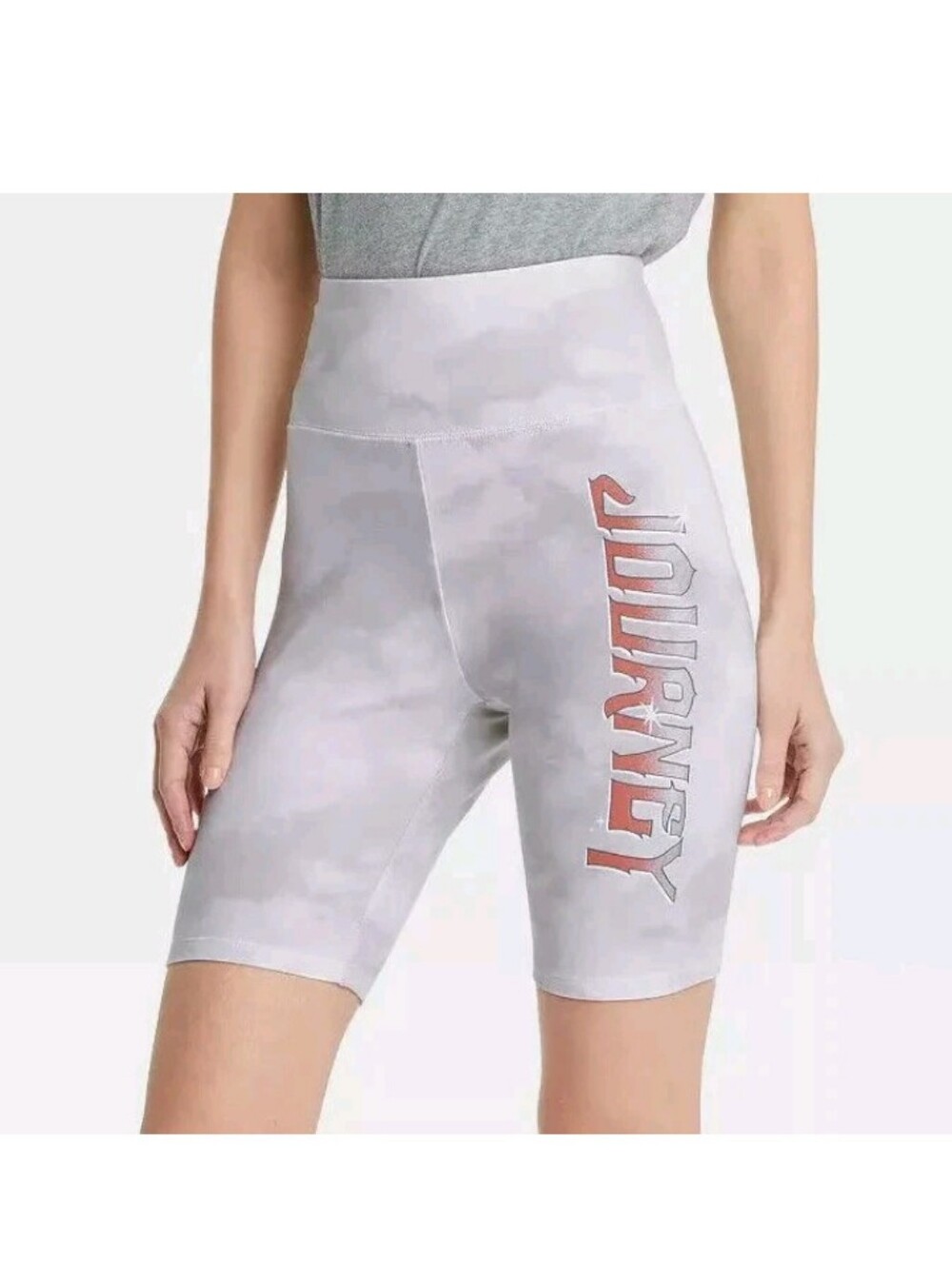 Women's Journey Graphic Bike Shorts - Gray Tie-Dye Size Medium